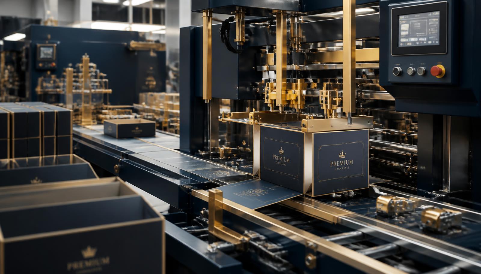 Atlas Ofset katlama yapıştırma hattında premium kutu üretimi